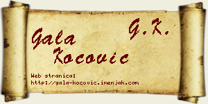 Gala Kočović vizit kartica